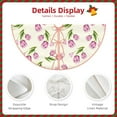 thumbnail image 4 of Daiia Tulips Flowers Drawing Merry Christmas Tree Skirt , Xmas Large Lace-up Tree Skirt, Santa Snowflakes Rustic Home Decorations New Year Party Farmhouse Decor-36", 4 of 7