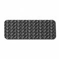 thumbnail image 1 of Floral Computer Mouse Pad, Abstracted Flowers Polka Dot Chains Print on Dark Tone Background, Rectangle Non-Slip Rubber Mousepad Large, 31" x 12" Gaming Size, Grey Charcoal Grey, by Ambesonne, 1 of 2