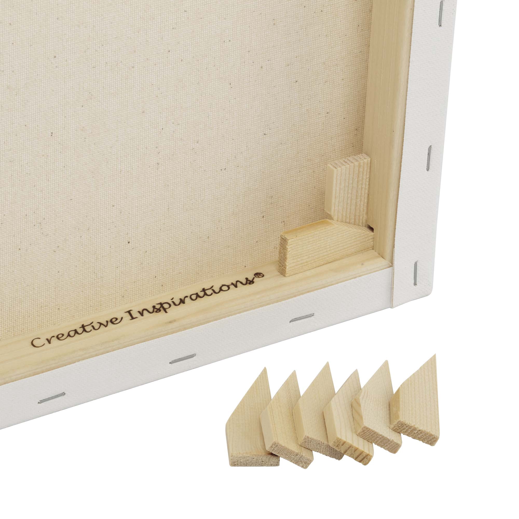 Creative Inspirations Stretched Canvas 4 Pack - 1-1/2" Deep, 16x16", 11oz Sealed & Double-Primed Cotton Canvases, Pine Stretcher Frame, Archival All-Media Primer - Alkyd, Acrylic & Oil Painting