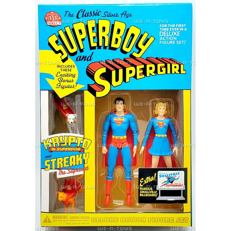 SUPERBOY and SUPERGIRL フィギュアセット Classic Silver Age Supergirl & Superboy Deluxe Action Figure