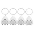 thumbnail image 3 of 4Pcs Trolley Coin Holder Keychain Metal Keyring Token Holder Keychain Shopping Cart Token Pendant, 3 of 9