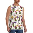 thumbnail image 2 of Kdxio Tulips Flowers for Men's Muscle T-shirt,Sleeveless for Workout Running Athletic Gym Lounge Casual, 2 of 7