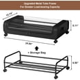 thumbnail image 2 of Under Bed Storage with Wheels, Under Bed Storage Containers, 2 Pack UnderBed Storage Drawer, 6.5 inch High Rolling Under Bed Shoe Storage with Lid, Small Space Organization and Storage for Clothes, 2 of 5