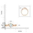 thumbnail image 4 of Angara Natural 0.85 Ct. Aquamarine with Diamond Infinity Ring in 14K Rose Gold for Women (Ring Size: 12), 4 of 9