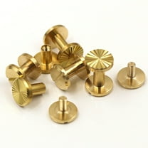 EXHUMKY 10Pcs Sunflower Screw Rivets for Crafting and Leather Projects