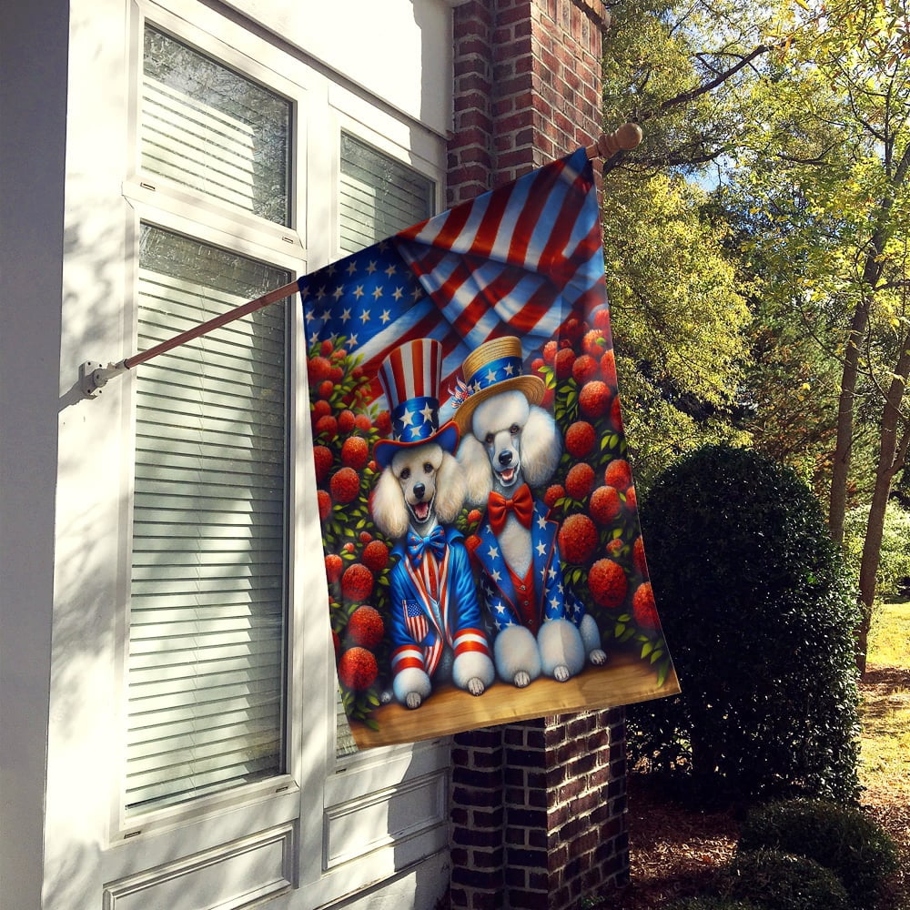 All American Poodle House Flag 28 in x 40 in