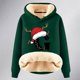 thumbnail image 4 of WILLBEST Sudadera con Capucha y Estampado Navideño de Mujer, con Espalda de Lana, Cálida, de Lana, Ideal para El Invierno Modelo 1092 XX-Grande, 4 of 4