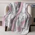 thumbnail image 3 of Throw Blanket for Couch Wood Grain Soft Fleece Flannel Blankets Cozy Lightweight Blanket for Home Sofa Living Room Pink Gray Bed Throws 40" x 60", 3 of 9
