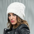 thumbnail image 3 of Gorro de punto de lana gruesa suave, gorro de mujer, gorro de lana de moda para otoño e invierno, 3 of 6