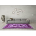 thumbnail image 3 of Ahgly Company Indoor Rectangle Medallion Purple Traditional Area Rugs, 2' x 5', 3 of 4
