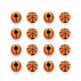 thumbnail image 4 of 50 Piezas Mini Baloncesto de para Fabricación de Joyas para Adultos , Abalorios Multicolor de de Abalorios Macarena Baloncesto acrílico ronda cuentas, 4 of 7