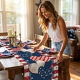 thumbnail image 4 of EGNMCR Patriotic Tablecloths 4th Of July Decorative Tablecloth And Table Runner Independence Day Patriotic Table Linen Set Dining Table Home Decoration Linen tables runner, 4 of 7