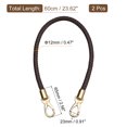 thumbnail image 2 of Uxcell 2Pack 60cm/23.6" Braided Leather Purse Replacement Strap for Handbag, Brown, 2 of 6