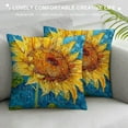 thumbnail image 3 of Awypu  Throw Pillow Covers Oil Painting Sunflower Pillow Case Super Soft Square Decorative Pillowcases for Home Sofa Couch, 3 of 5