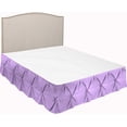 thumbnail image 2 of D.N.G. BEDDINGS 1 Piece Pinch Pleated Bed Skirt, 10 Inch Deep Pocket, 800 Thread Cotton 100% Egyptian Cotton, Olympic Queen Size (66" x 80") Inch, Solid Lilac, 2 of 3