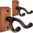 thumbnail image 1 of Soporte de pared para guitarra SNIGJAT, paquete de 2 unidades de madera dura para varias guitarras, 1 of 9