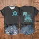 thumbnail image 2 of Mujeres Impreso Casual Top, Manga Corta Cuello Redondo Blusa para la Primavera Y el Verano, Camiseta de Moda, Toda la Temporada de la Fiesta, 2 of 3