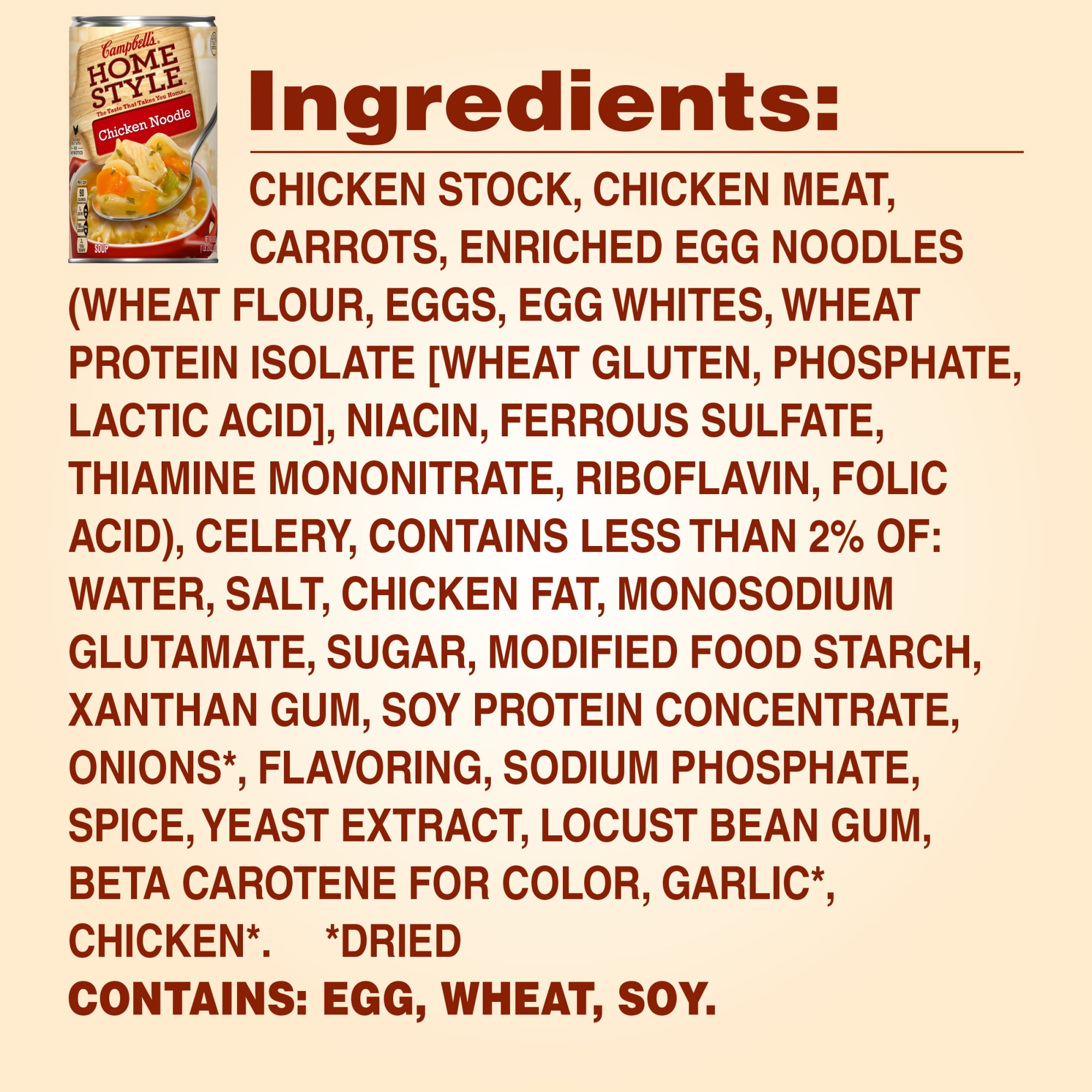 Campbell’s Homestyle Soup, Chicken Noodle Soup, 18.6 oz Can