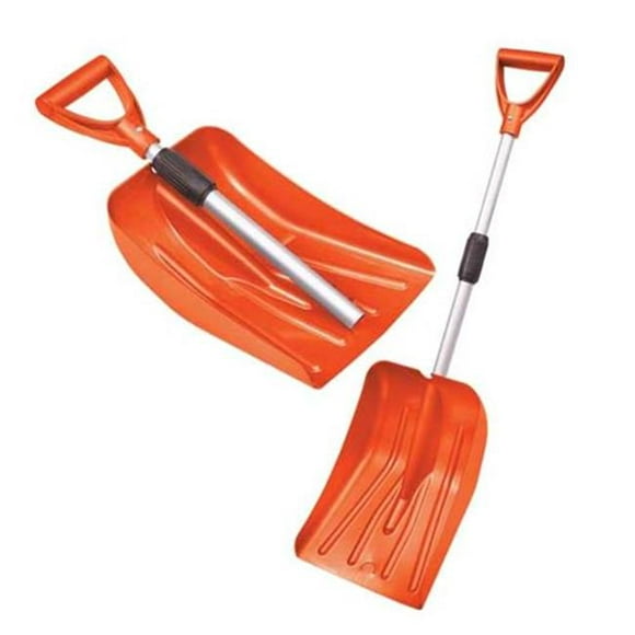 EmscoGroup 1174A6-1 Car And Trunk Shovel With Collapsible Aluminum Handle - Orange