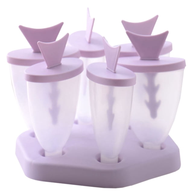 Coofit Ice Cream Mold DIY Fish Shape 6-Capacity Ice Pop Mold Popsicle Mold for Home