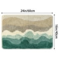 thumbnail image 6 of Unique Bargains 2 Pcs Wavy Stripes Bathroom Rugs Absorbent Non-Slip Bath Mats Multi-3 16" x 24", 6 of 6