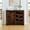 Walnut, variant on CQSXDA 39.4" Mid Century Modern Rattan Sideboard Cabinet with 2 Outlet Holes for Entryway and Living Room Storage