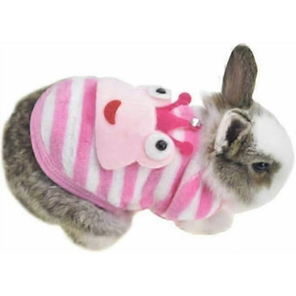 Warm Fleece Bunny Rabbit Clothes Cute Small Animal Guinea Pig Chinchilla Ferret Angel Costume Accessories Outfit for Hamster Ferret Rat Guinea Pig Ca