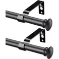 thumbnail image 1 of ORUYROP Curtain Rods 2Pack, Black Curtain Rods for Windows 48 to 84 Inch, 5/8 Inch Small Decorative Matte Black Curtain Rod Set with Brackets, Splicing Adjustable Curtain Rods, 1 of 7
