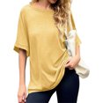 thumbnail image 2 of Short Sleeve Women Oversized T-Shirt Summer Casual Loose Tee Tops, 2 of 7
