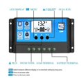 thumbnail image 3 of Solar charge controller 30A - 100A PWM Solar Panel Controller Regulator 12V/24V With USB;Solar charge controller 30A 10A 20A PWM Solar Photovoltaic charge controller Daul USB 12V 25V, 3 of 5