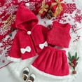 thumbnail image 2 of Zesgjue Girl Christmas Dress Santa Red Princess Dress 3pc Outfits Sizes 7-8 Years, Red, 2 of 6