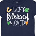thumbnail image 4 of Inktastic Lucky Blessed and Loved Horseshoe Clover Hearts Boys or Girls Toddler T-Shirt, 4 of 5