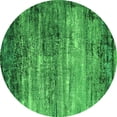 thumbnail image 1 of Ahgly Company Indoor Round Oriental Green Industrial Area Rugs, 4' Round, 1 of 4
