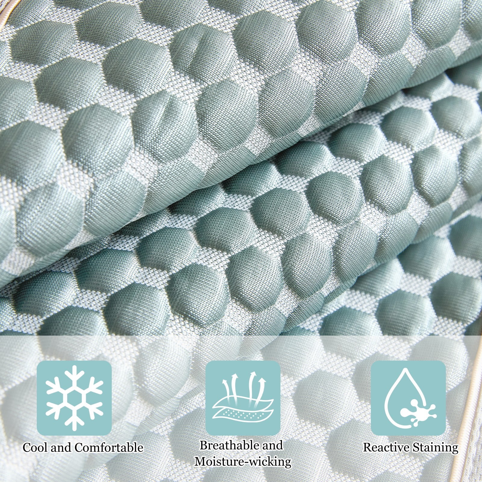 TOPCHANCES Ice Silk Cooling Sofa Cover Couch Pad, Couch Cover for Dogs, Dog Pet Mat Bed Sofa Slipcover Furniture Couch Protector (Bean Green, 70 x 150 cm)