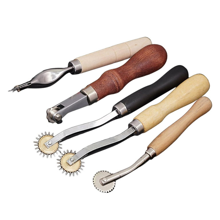 5Pcs Serrated Tracing Wheel Sewing Wheel with Handle Leather Paper