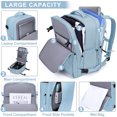 thumbnail image 5 of DAKIMOE Extra Large Travel Backpack for Women Men Extra Large Carry On Backpacks with Shoe Pouch Water Resistant Laptop Flight Approved Daypack for Weekender Hiking, Blue, 5 of 7