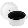 thumbnail image 4 of Staub Cast Iron 4-qt Round Cocotte with Glass Lid - White, 4 of 8