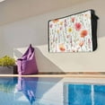 thumbnail image 6 of Outdoor TV Cover 48 to 50 Inches, Watercolor Poppy Flower Eucalyptus Leaf Farmhouse Waterproof and Weatherproof TV Cover with Remote Control Pocket, Flat Screen TV Cover Protector for Outside TV, 6 of 6
