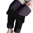 thumbnail image 2 of hoksml Women's Pants Solid Warm Tight Thick Plush Wool Waist Pants Trousers Leggings Clearance, 2 of 6
