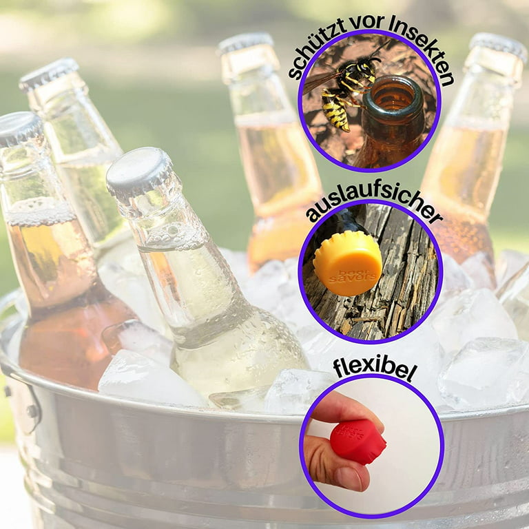 SILICONE BOTTLE CAPS, Wine, Beer, Soda & Straw Hole Caps 