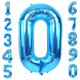 thumbnail image 1 of Globo LVMOQIQIU, lámina azul, número 0, 40 cm, fiesta de cumpleaños, 1 of 7