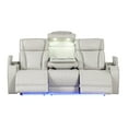 thumbnail image 3 of Fortuner Modern Style Recliner Sofa Made with Faux Leather & Wood in Beige, 3 of 9