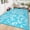Light Blue, variant on HIWEAVER Navy/White 8' x 10' Outdoor Rug Garden Decor Geometric Floral Carpet Plastic Straw Waterproof Reversible Patio Area Rug for Balcony Deck Picnic Portable Camping Mat