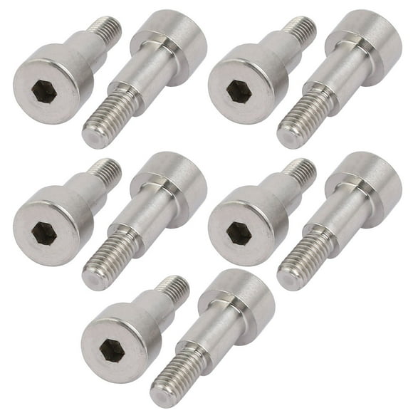 Unique Bargains 10pcs Hex Socket Shoulder Bolt 8mm Shoulder Dia 12mm Shoulder Length M6 Thread