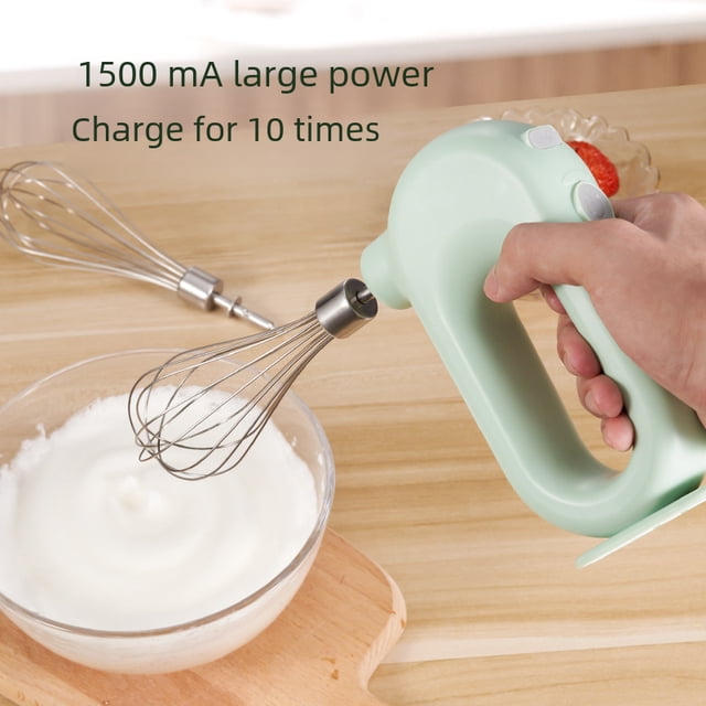 Batidor de huevos eléctrico inalámbrico para repostería casera, minibatidor de mano para batir crema y pasteles