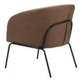 thumbnail image 4 of Quinten Accent Chair Vintage Brown Accent Chair, Modern Style, Plush and durable faux leather fabric, Plywood, Indoor Living, 4 of 12