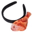 thumbnail image 5 of Divertida diadema de pierna de pavo para fiesta de Acción de Gracias, accesorio realista para el cabello con forma de pierna de pollo frito, accesorios para fotos, divertida diadema de comida falsa, 5 of 5