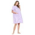 thumbnail image 2 of Casual Nights Women's Snap front House Dress Short Sleeve Woven Duster Housecoat Lounger Sleep Dress, 2 of 5