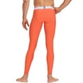 thumbnail image 5 of TANBOM Men's Nylon Thermal Pants Big Pouch Stylish Design Comfort Warmth Elasticity Breathability Orange XL, 5 of 9
