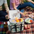 thumbnail image 5 of FORMRS Insulated Cooler Bag 24 Cans Capacity Soft Leakproof Lunch Box with Side Pockets, Floral Forest Pattern, 5 of 7